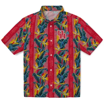 houston cougars paradise vines red hawaiian shirts best selling