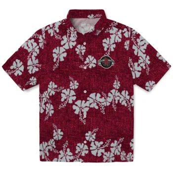 houston rockets hibiscus petals red hawaiian shirts best selling