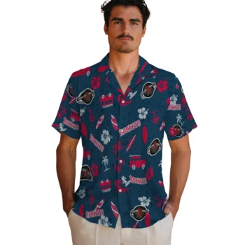 houston rockets beach vibe navy hawaiian shirts fashion forward