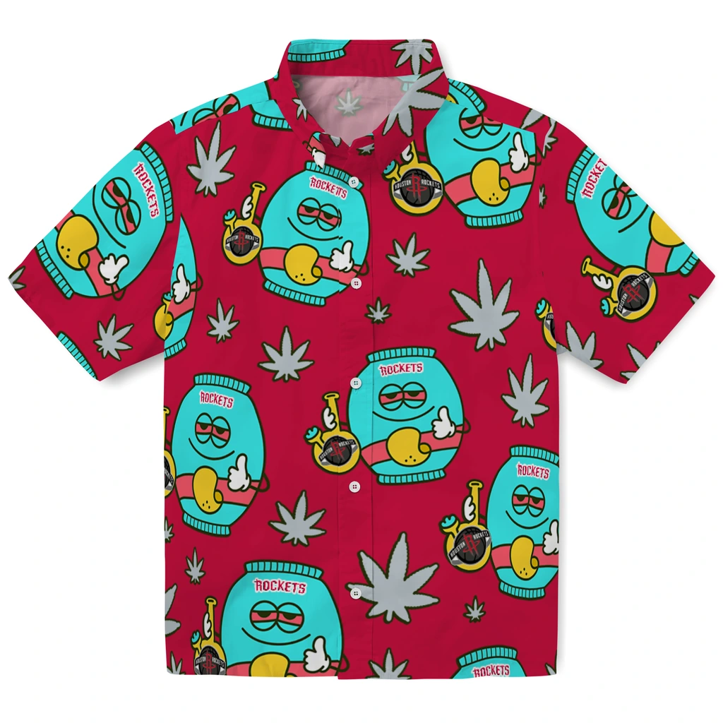 Houston Rockets Hawaiian Shirt - Chill Vibe houston rockets bong smile red hawaiian shirts best selling