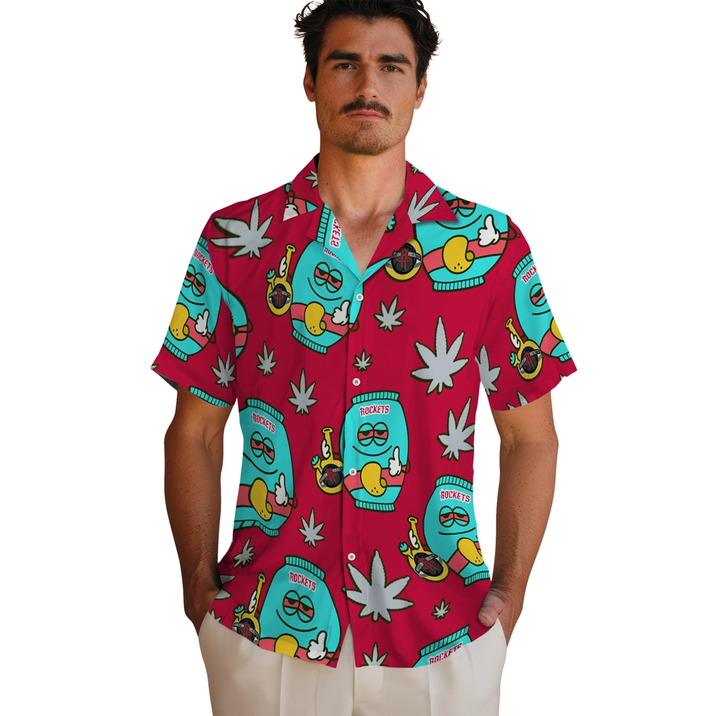 Houston Rockets Hawaiian Shirt - Chill Vibe houston rockets bong smile red hawaiian shirts fashion forward