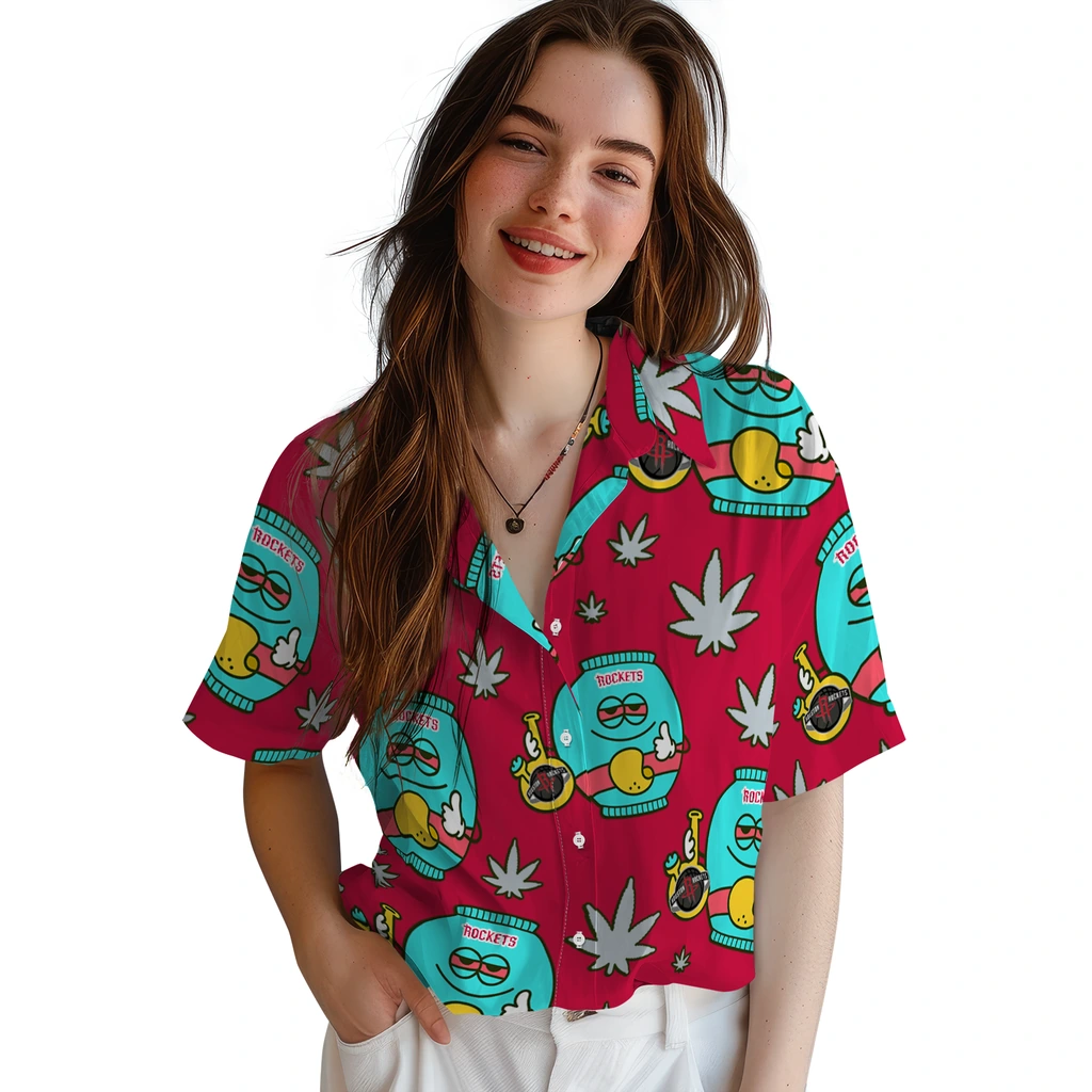 Houston Rockets Hawaiian Shirt - Chill Vibe houston rockets bong smile red hawaiian shirts latest model
