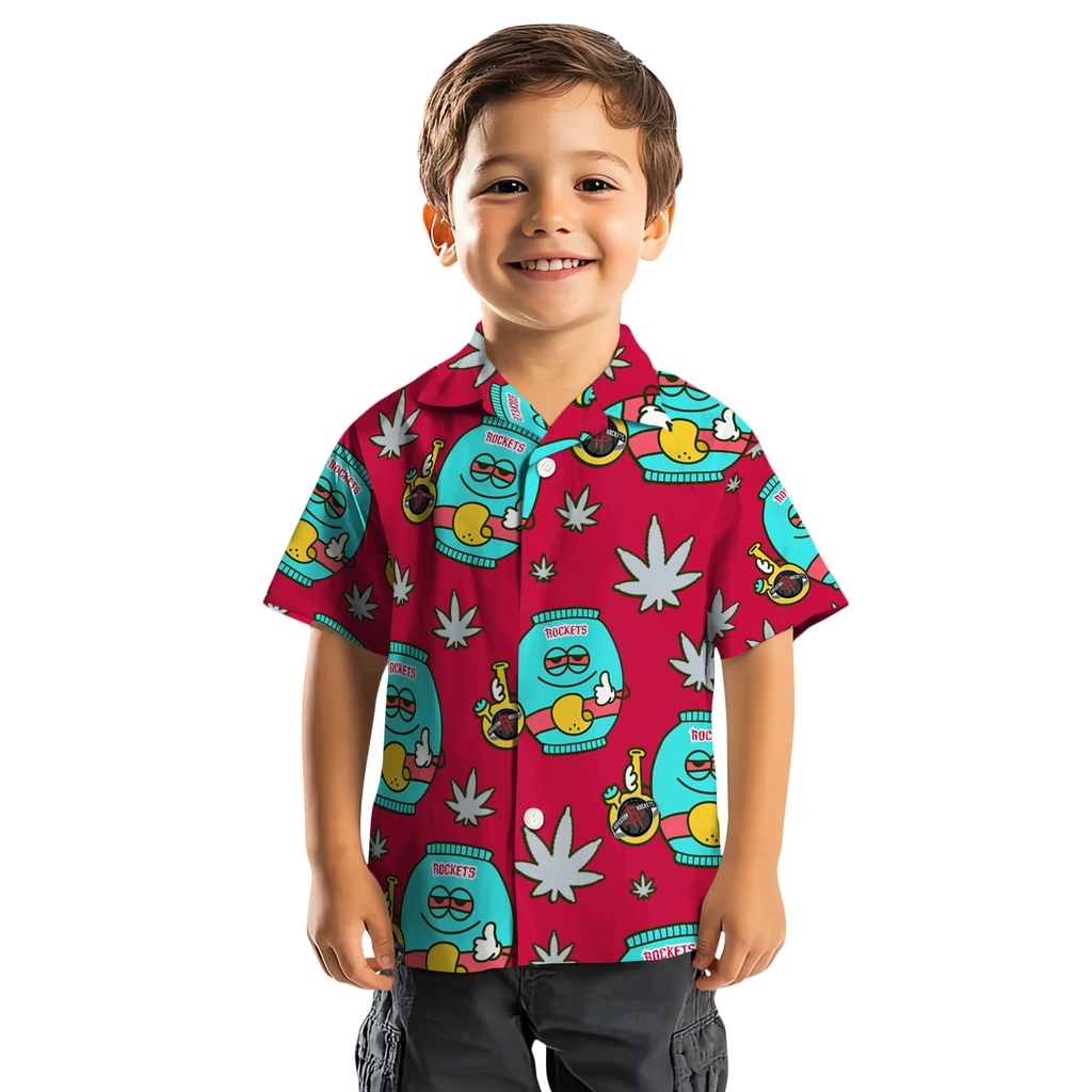 Houston Rockets Hawaiian Shirt - Chill Vibe houston rockets bong smile red hawaiian shirts top rated