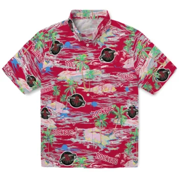 houston rockets flamingo retreat red hawaiian shirts best selling