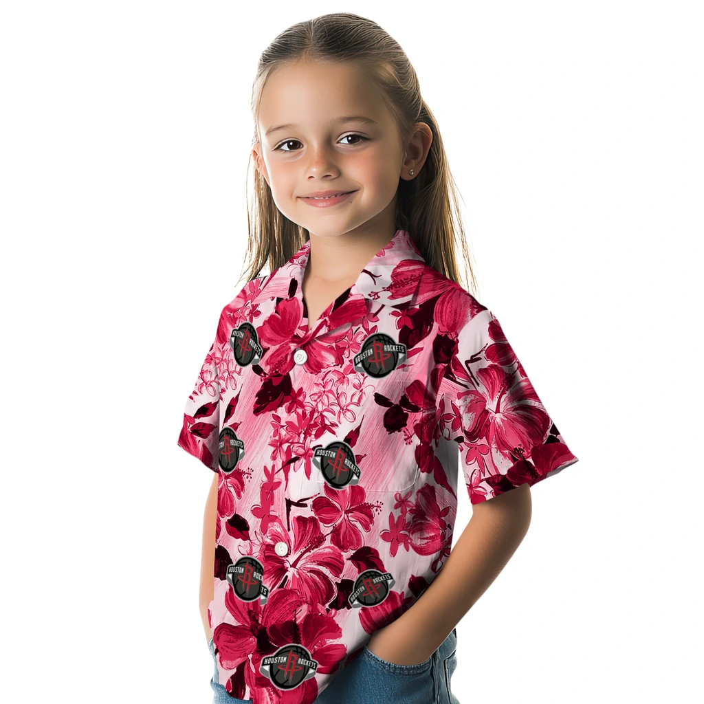 Houston Rockets Hawaiian Shirt - Hibiscus Arrangement houston rockets hibiscus arrangement red hawaiian shirts premium grade