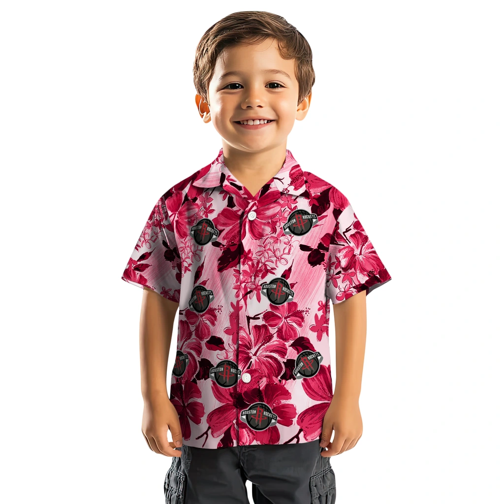 Houston Rockets Hawaiian Shirt - Hibiscus Arrangement houston rockets hibiscus arrangement red hawaiian shirts top rated