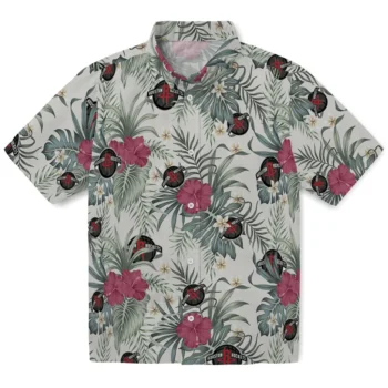 houston rockets hibiscus designs beige hawaiian shirts best selling