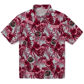houston rockets hibiscus exotic red hawaiian shirts best selling
