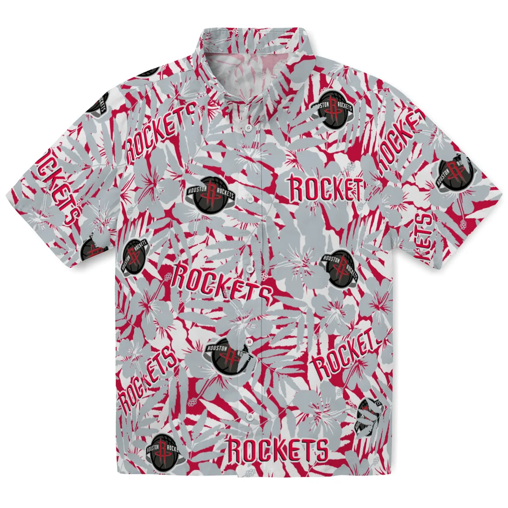 Houston Rockets Hawaiian Shirt - Hibiscus Overlay houston rockets hibiscus overlay hawaiian shirts best selling