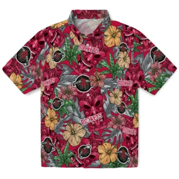 houston rockets tiki jungle red hawaiian shirts best selling