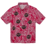 Houston Rockets Hawaiian Shirt – Leaf Outline