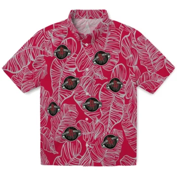 houston rockets leaf outline red hawaiian shirts best selling