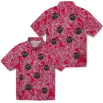 Houston Rockets Hawaiian Shirt – Leaf Outline