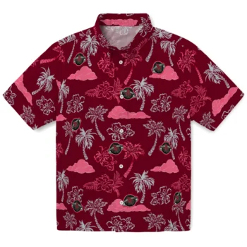 houston rockets palm and clouds red hawaiian shirts best selling