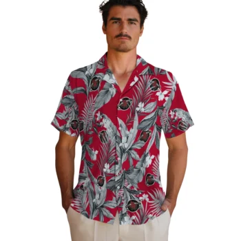houston rockets palm leaves red hawaiian shirts fashion forward