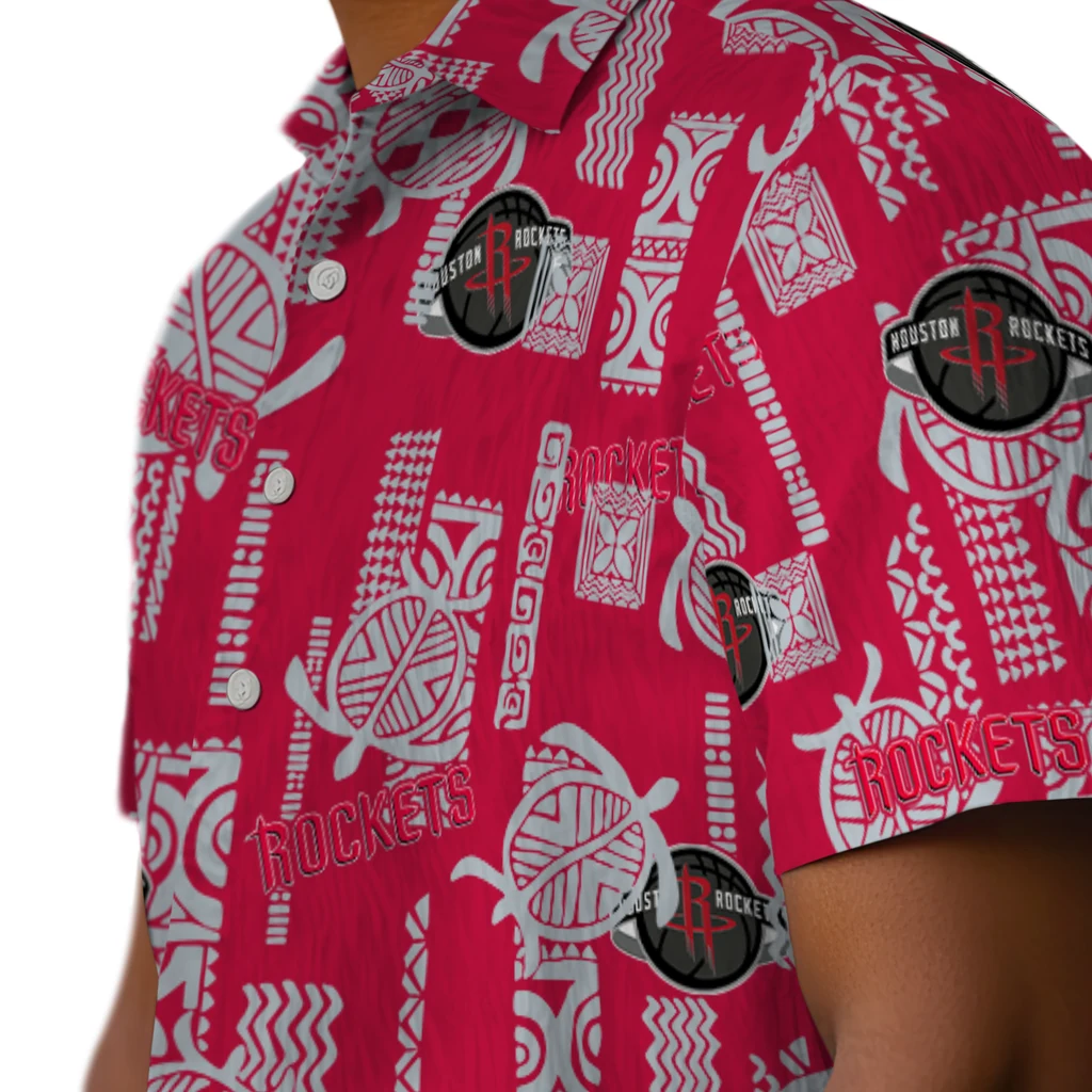Houston Rockets Hawaiian Shirt - Turtle Lines houston rockets turtle lines red hawaiian shirts trendy