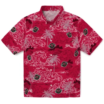 houston rockets wave palm red hawaiian shirts best selling