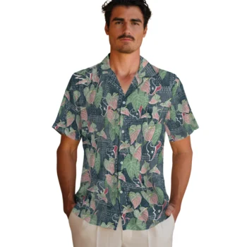 houston texans anthurium overlay blue hawaiian shirts fashion forward