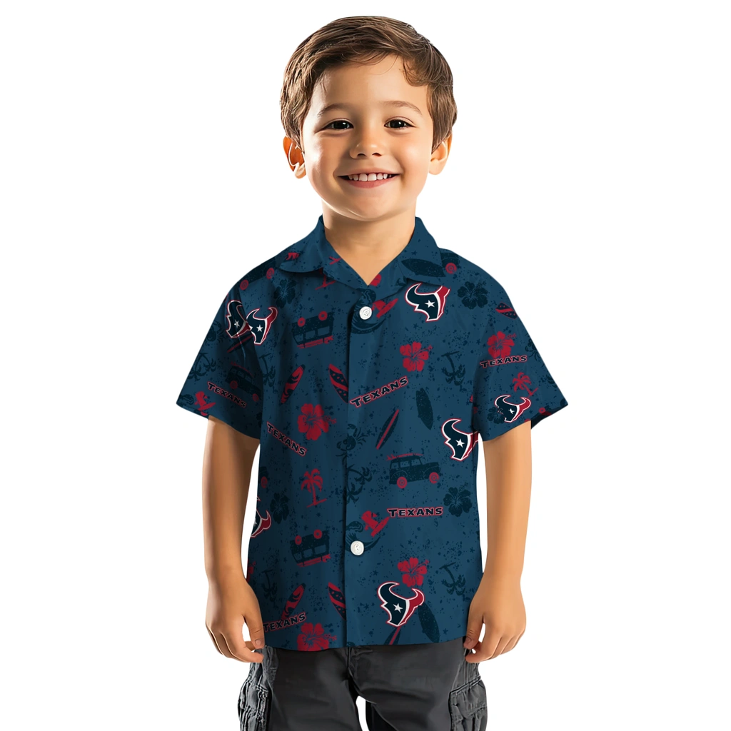 Houston Texans Hawaiian Shirt - Beach Vibe houston texans beach vibe navy hawaiian shirts top rated