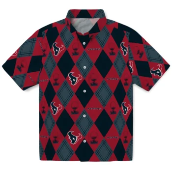 houston texans balloon plaid blue hawaiian shirts best selling