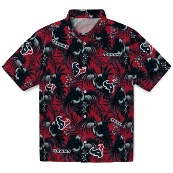 houston texans hibiscus exotic blue hawaiian shirts best selling