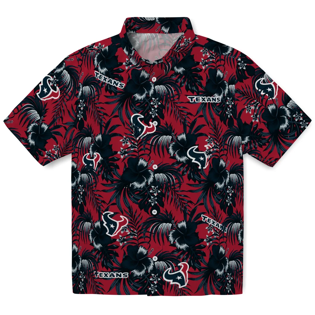 Houston Texans Hawaiian Shirt - Hibiscus Exotic houston texans hibiscus exotic blue hawaiian shirts best selling