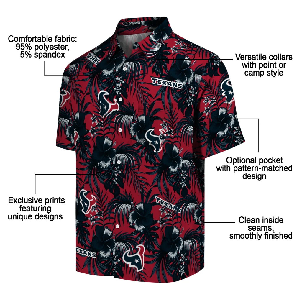 Houston Texans Hawaiian Shirt - Hibiscus Exotic houston texans hibiscus exotic blue hawaiian shirts new arrival