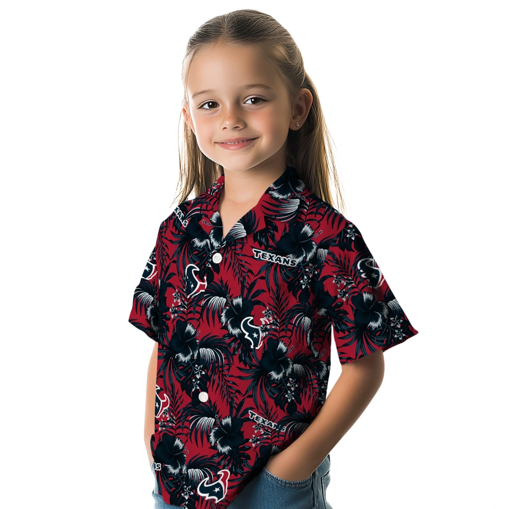 Houston Texans Hawaiian Shirt - Hibiscus Exotic houston texans hibiscus exotic blue hawaiian shirts premium grade