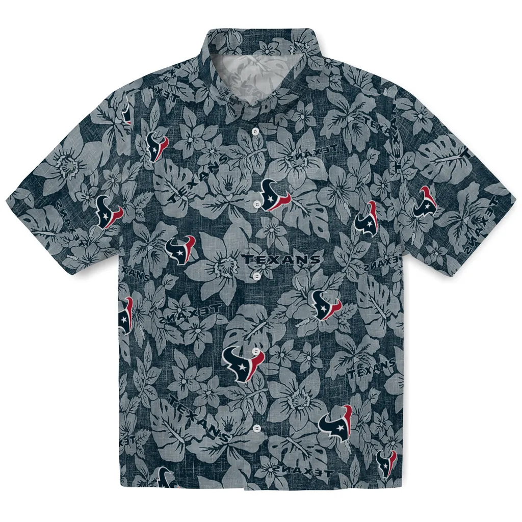 Houston Texans Hawaiian Shirt - Hibiscus Oasis houston texans hibiscus oasis blue hawaiian shirts best selling