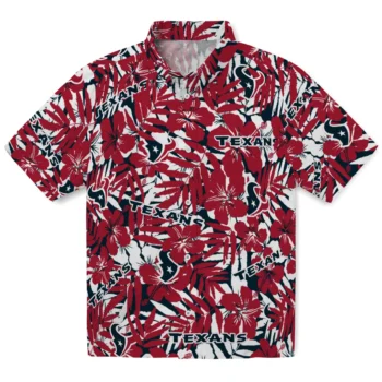 houston texans hibiscus overlay hawaiian shirts best selling