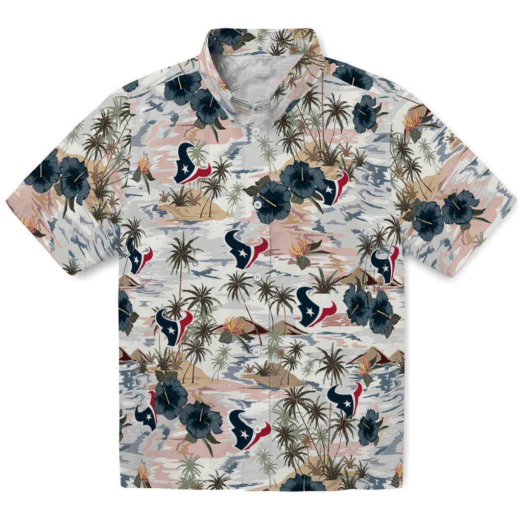 Houston Texans Hawaiian Shirt - Hibiscus Seaside houston texans hibiscus seaside white hawaiian shirts best selling