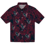Houston Texans Hawaiian Shirt – Leaf Outline