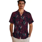 Houston Texans Hawaiian Shirt – Leaf Outline