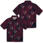 Houston Texans Hawaiian Shirt – Leaf Outline