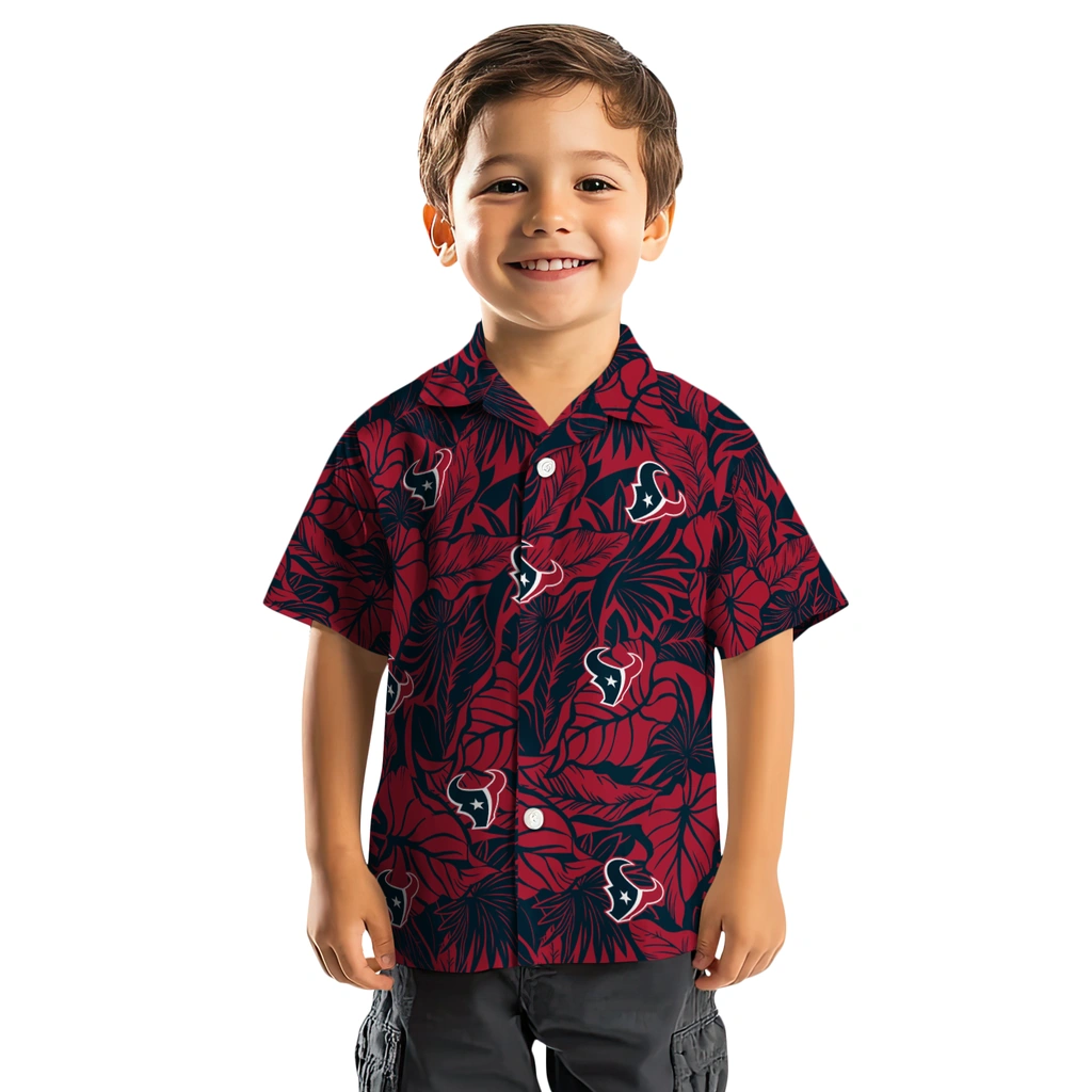 Houston Texans Hawaiian Shirt - Monstera Layer houston texans monstera layer blue hawaiian shirts top rated