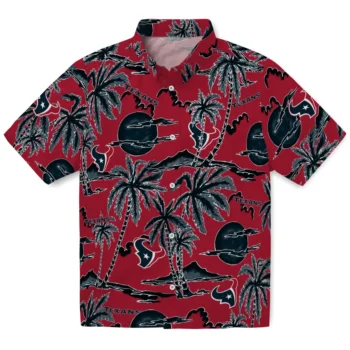 houston texans palm sunset hawaiian shirts best selling