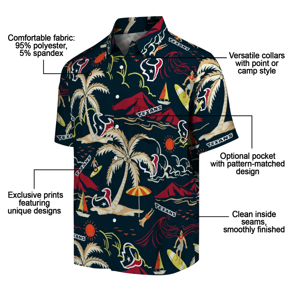 Houston Texans Hawaiian Shirt - Palm Tree Island houston texans palm tree island blue hawaiian shirts new arrival