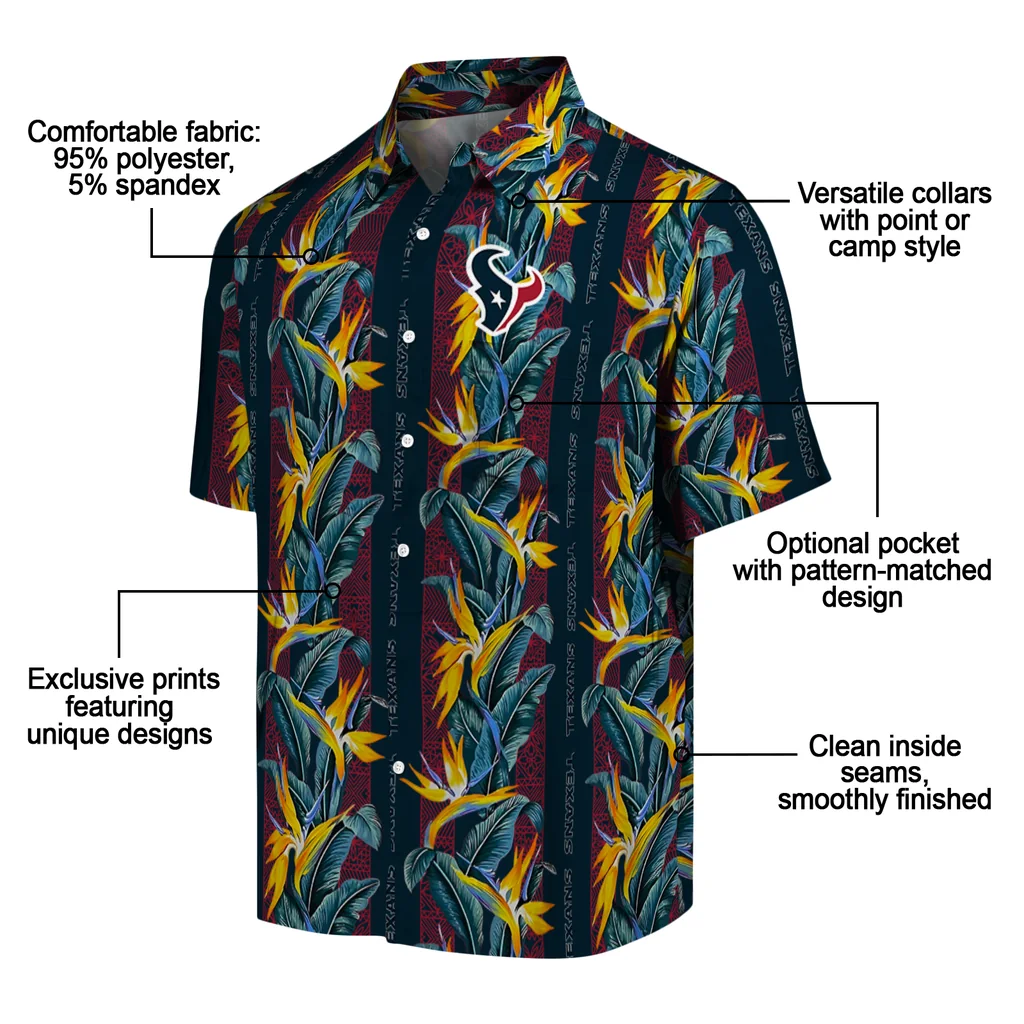 Houston Texans Hawaiian Shirt - Paradise Vines houston texans paradise vines blue hawaiian shirts new arrival