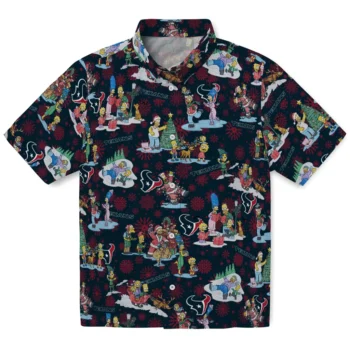 houston texans simpsons christmas blue hawaiian shirts best selling