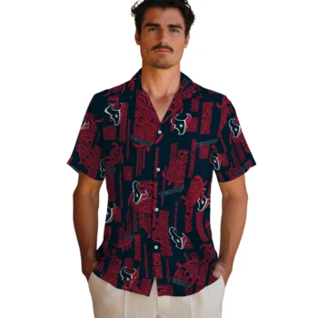 houston texans turtle lines blue hawaiian shirts fashion forward