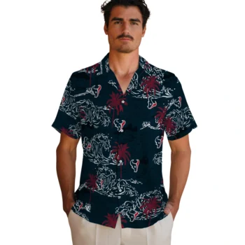 houston texans wave palm blue hawaiian shirts fashion forward