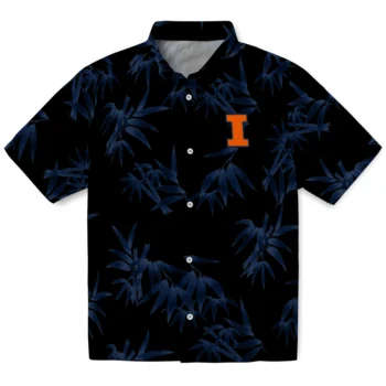 illinois fighting illini bamboo branches blue black hawaiian shirts best selling