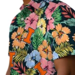 Illinois Fighting Illini Hawaiian Shirt – Brilliant Hibiscus Garden