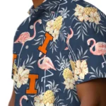 Illinois Fighting Illini Hawaiian Shirt – Flamingo Hibiscus