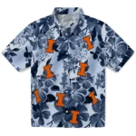 Illinois Fighting Illini Hawaiian Shirt – Hibiscus Arrangement