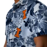 Illinois Fighting Illini Hawaiian Shirt – Hibiscus Arrangement