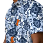 Illinois Fighting Illini Hawaiian Shirt – Hibiscus Blooms