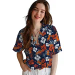 Illinois Fighting Illini Hawaiian Shirt – Hibiscus Flower Design