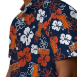 Illinois Fighting Illini Hawaiian Shirt – Hibiscus Flower Design