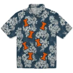 Illinois Fighting Illini Hawaiian Shirt – Hibiscus Flowers